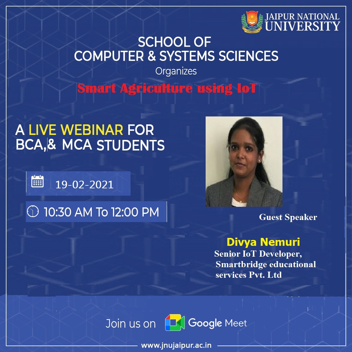 Webinar on Smart Agriculture using IoT