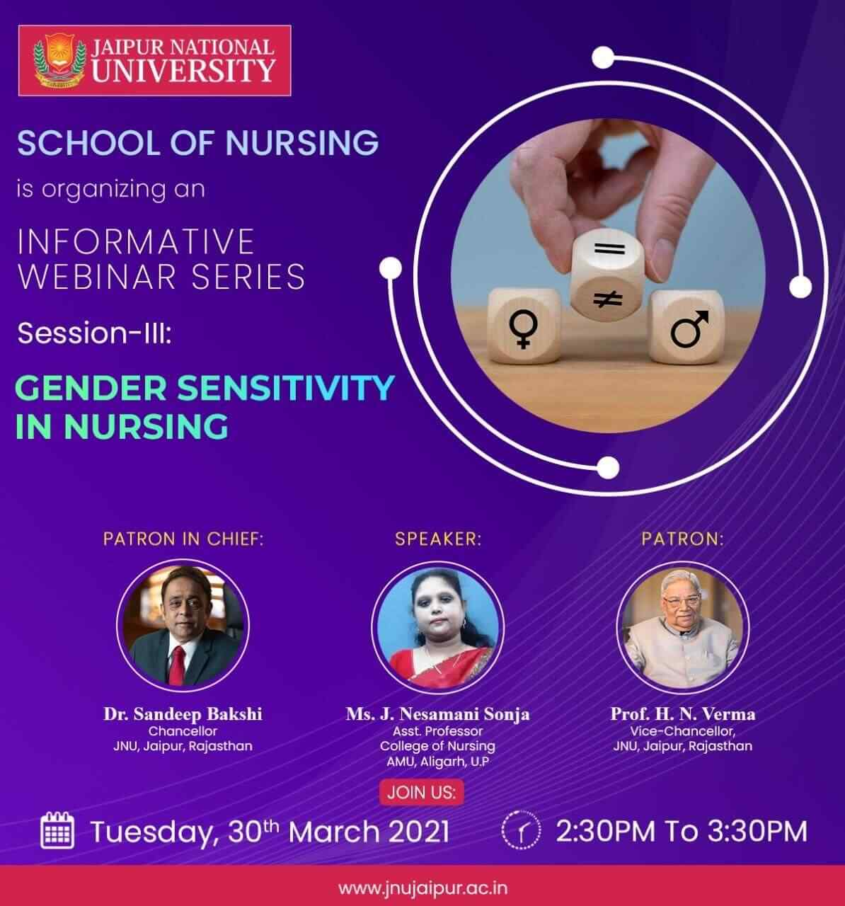  Webinar on “Gender Sensitivity in Nursing”