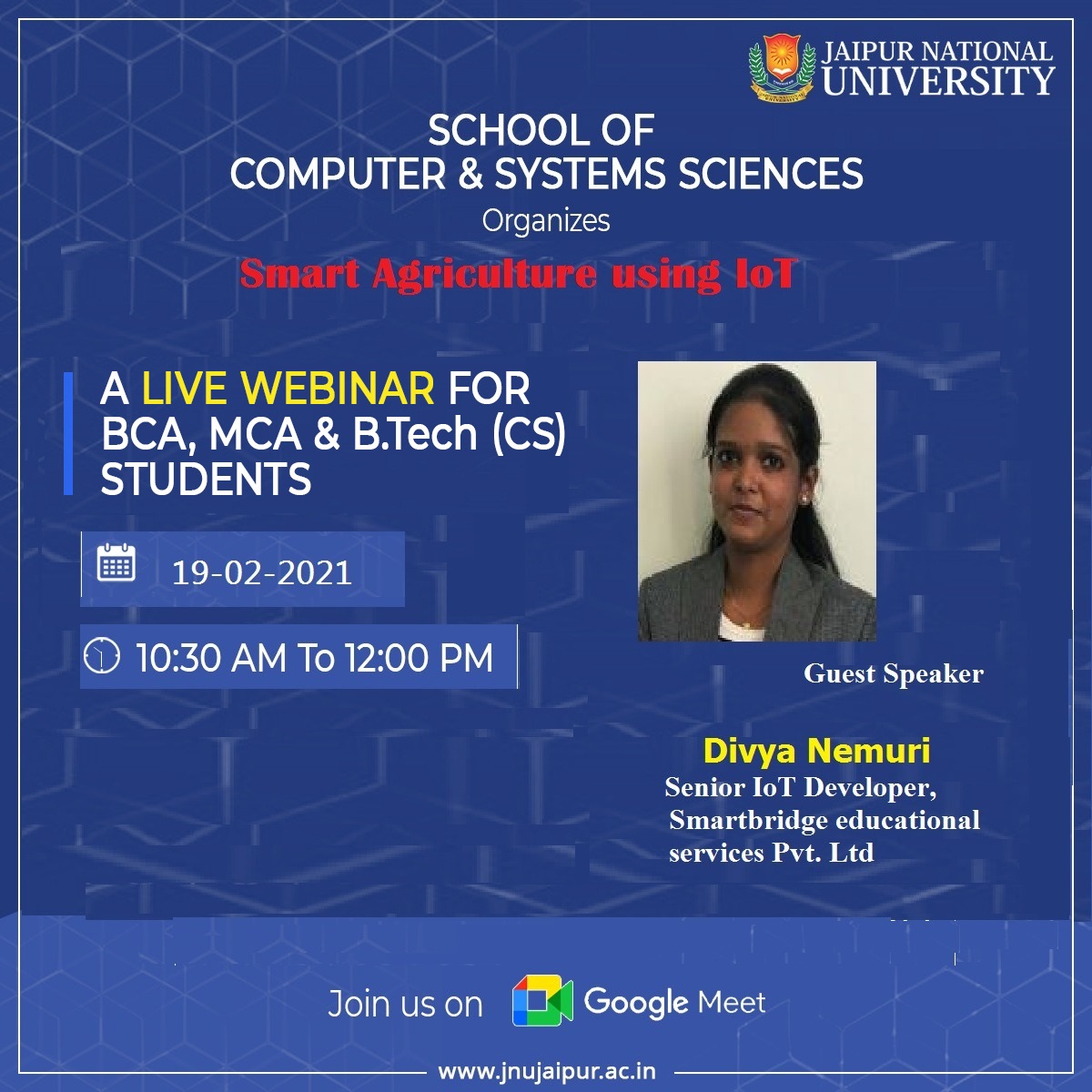 Webinar on Smart Agriculture using IoT